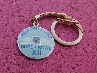 1978 Bowl 12 Media Press Key Chain - Dallas Cowboys 27 / Denver Broncos 10