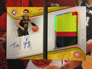 Ad 2018 - 19 Panini Opulence Booklet Rc Patch Auto Trae Young 4/25 4 Colors