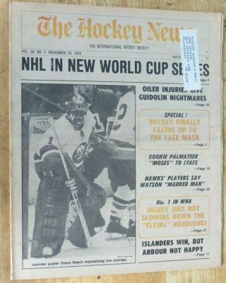 Glenn Resch - York Islanders - The Hockey News - November 19,  1976