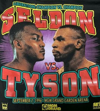 Vtg 1996 Tyson Vs Seldon Mgm Grand Men 