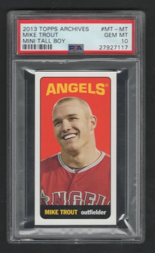 2013 Topps Archives Mike Trout Mini Tall Boy Psa 10 Gem Angels