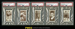 1938 Churchman Boxing Personalities Mid - Grd Complete Set Johnson Dempsey (pwcc)