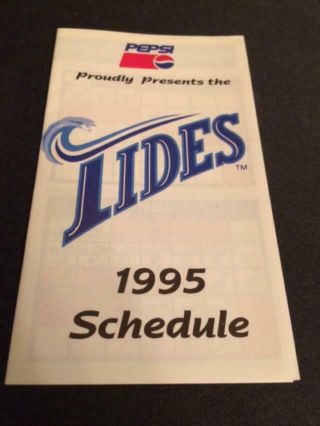 1995 Norfolk Tides Baseball Pocket Schedule All Sport Verson Mets Affiliate