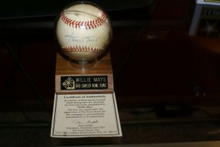 Willie Mays Signed Baseball With Certificate Of Authenticity The Score Board