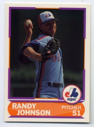 1989 Score Young Superstars Randy Johnson Rookie Card Rc Xrc Montreal Expos 32
