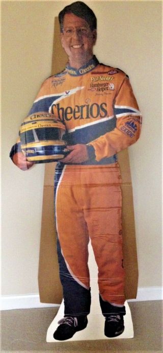 Johnny Benson Nascar 70” Tall Life - Size Cheerios Cardboard Advertising Stand - Up