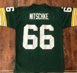 Ray Nitschke 66 Green Bay Packers Reebok Throwback Jersey,  Size M,  Green