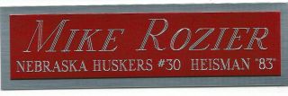 Mike Rozier Heisman Nameplate Autographed Signed Football Helmet Jersey Photo