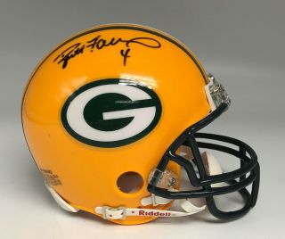 Brett Favre Signed Packers Mini Helmet Autographed Auto Jsa Sticker Only Hof