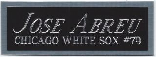 Jose Abreu White Sox Nameplate For Autographed Signed Baseball Display Cube Case