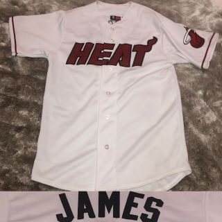Majestic Nba Miami Heat Basketball 6 Lebron James Sewn Stitched Baseball Jersey