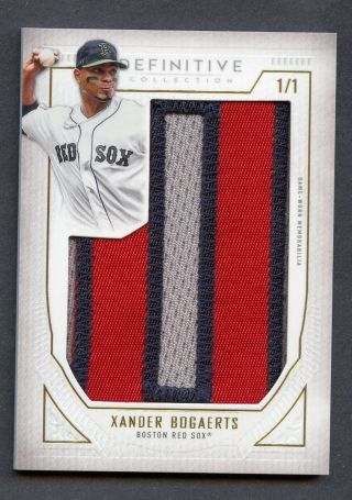 2019 Topps Definitive Xander Bogaerts Red Sox Game Letter Patch 1/1