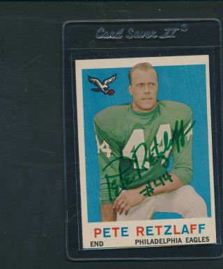 1959 Topps 88 Pete Retzlaff Philadelphia Eagles Signed Auto A2126