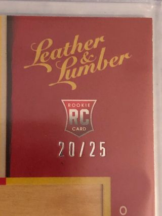 VLADIMIR GUERRERO JR 2019 Leather And Lumber Rookie Bat Auto /25 3