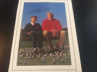 Harvey Penick Little Red Book Signed Autograph Picture Jsa Guarantee Texas
