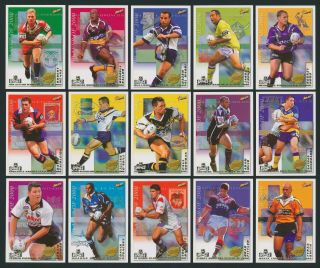 2000 / 01 Nrl Impact Select Player Of 2000 Rugby League Set Of 15 Cards