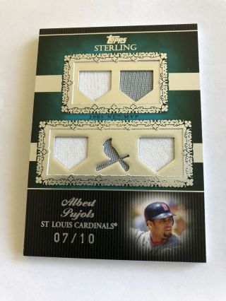 2007 Albert Pujols Topps Sterling 5 Piece Jersey Relic 7 Of 10 Very Rare