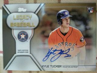 Kyle Tucker Rc Auto /50 Gold 2019 Topps Series 1 Houston Astros