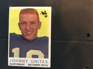 Vintage 1959 Topps 1 Johnny Unitas Baltimore Colts Football Card