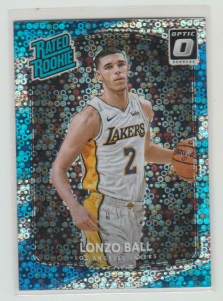 Lonzo Ball 2017 - 18 Donruss Optic Rated Rookie Disco Refactor Sp L.  A.  Lakers