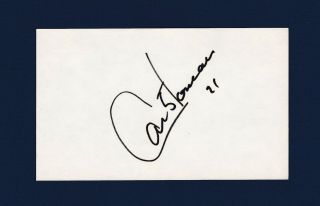 Guy Carbonneau Signed Hockey Index Card - Canadiens - Blues - Stars