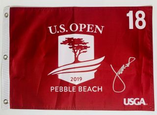 Jordan Spieth Signed Autograph 2019 Us Open Flag Golf Pebble Beach Auto