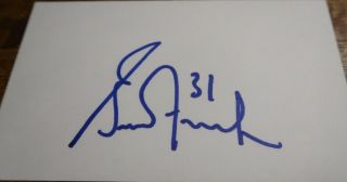 Grant Fuhr Nhl Hof Blues Oilers Signed Autographed 3x5 Index Card