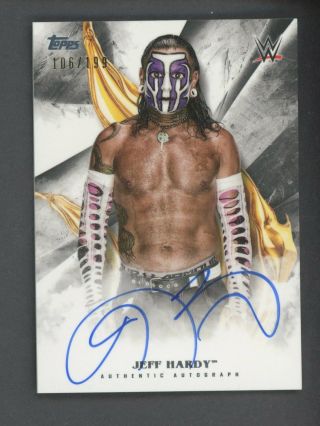 2019 Topps Wwe Wrestling Undisputed Jeff Hardy Signed Auto Autograph 106/199