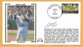 Derek Lowe No Hitter Autographed Gateway Stamp Envelope Boston Postmark