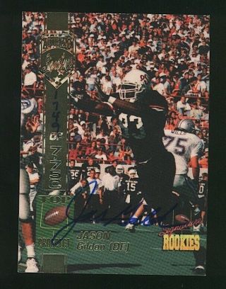 1994 Signature Rookies Jason Gildon Auto/autograph Rc/rookie /7750 Osu Steelers