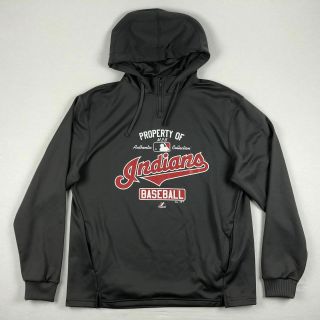 Majestic Cleveland Indians - Gray Pullover (l) -