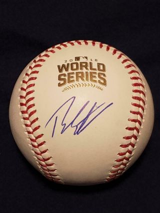 Theo Epstein Signed 2016 World Series Rawlings Official Ml Baseball Cubs