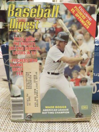 Baseball Digest February 1984 (boston 