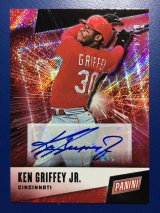 Ken Griffey Jr.  2019 Panini Father’s Day Parallel Auto D 02/10
