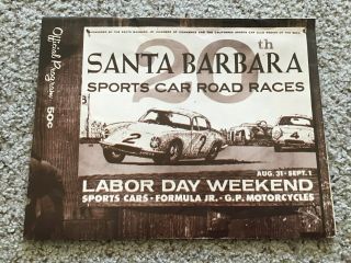 1963 Santa Barbara Sports Car Races Program Aug.  31 - Sept.  1.