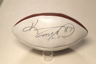 Keenan Mccardell Autographed White Panel Football Ed2262