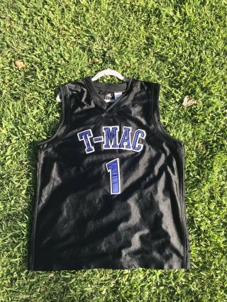Rare Mens Xl Adidas Tracy Mcgrady T - Mac 1 Black Stitched Basketball Jersey