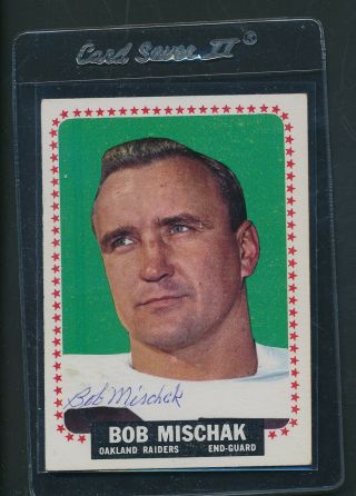 1964 Topps 147 Bob Mischak Oakland Raiders Signed Auto A2681