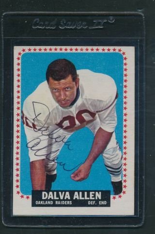 1964 Topps 132 Dalva Allen Oakland Raiders Signed Auto A2671
