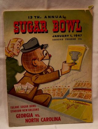 1947 Georgia North Carolina Sugar Bowl Football Game Program
