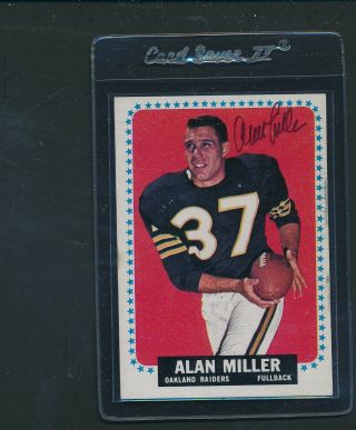 1964 Topps 146 Alan Miller Oakland Raiders Signed Auto A2680