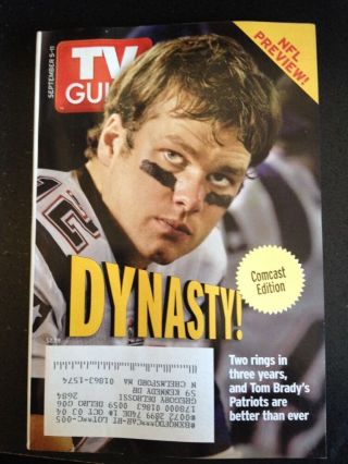 Tv Guide Sept 5 - 11 2004,  Tom Brady England Patriots Dynasty