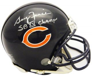 Gary Fencik Signed Chicago Bears Riddell Mini Helmet W/sb Xx Champs - Schwartz