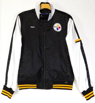 Pittsburgh Steelers Logo Zip Up Jacket Team Colors Nfl Reebok Women 