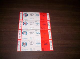 Detroit Tigers Tiger Stadium Full Tickets - Stubb 1985 - 86