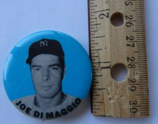 JOE DiMAGGIO 1950s York Yankees Baseball Pinback Button EX 3