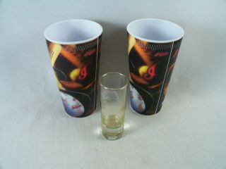 2 Cleveland Indians Chief Wahoo Lenticular Plastic Cups And Cavaliers Shot Glass 2