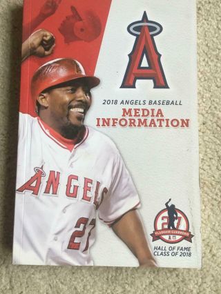 2018 Los Angeles Angels Baseball Media Guide - Vladimir Guerrero Hof Cover