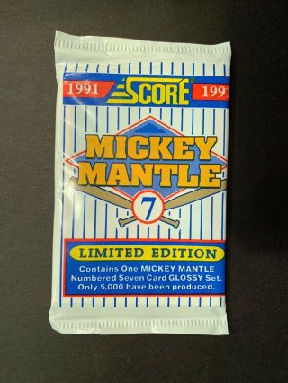 Score 1991 Mickey Mantle L.  E.  7 - Card Set – Factory – 190/5000
