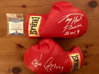 Larry Holmes & Gerry Cooney Autographed Everlast Boxing Gloves Beckett Certified